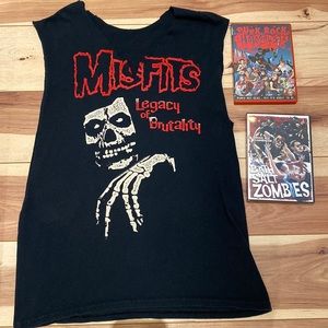 Punk Pack! Med Misfits top & 2 DVDs!